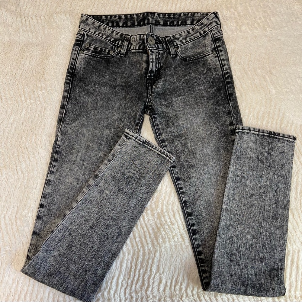 MOUSSY Vintage Black Acid Jeans - Size:26